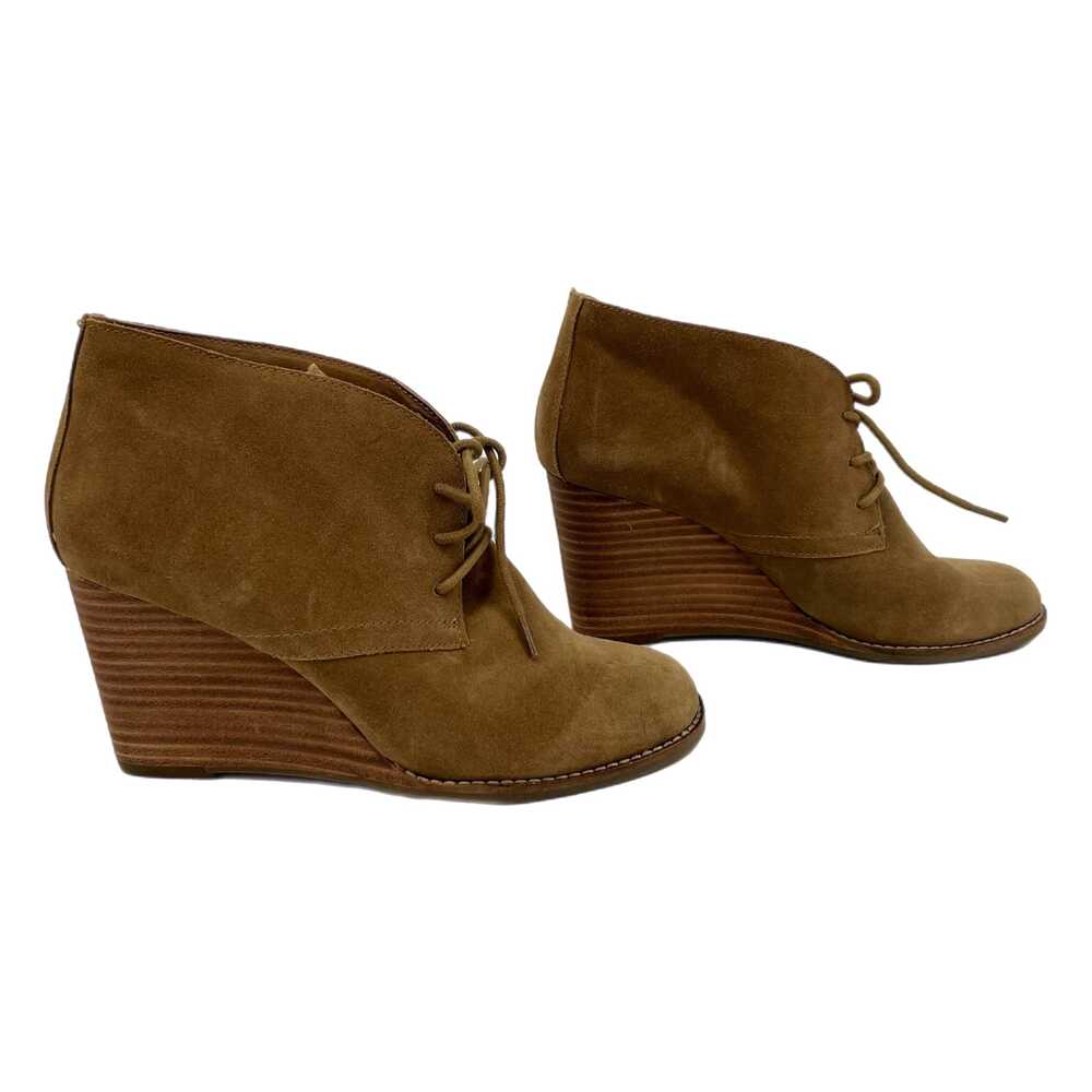 Lucky Brand Brown Suede Ankle Booties | Size 8.5